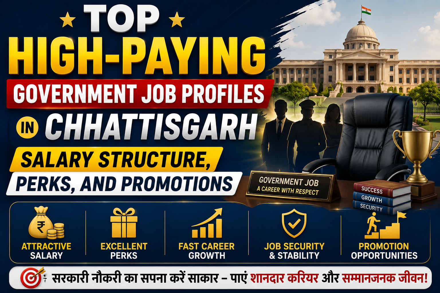 Top High-Paying Government Job Profiles in Chhattisgarh: Salary Structure, Perks, and Promotions