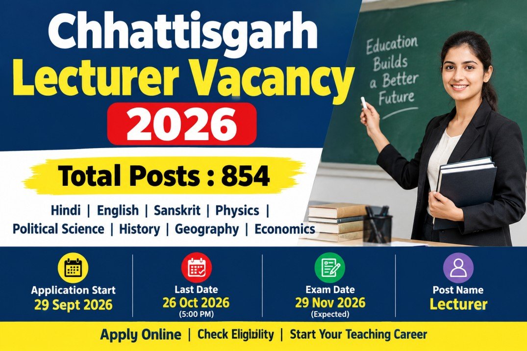 Chhattisgarh Lecturer Vacancy 2026