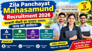 Zila Panchayat Mahasamund Recruitment 2026