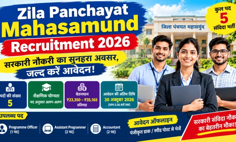 Zila Panchayat Mahasamund Recruitment 2026